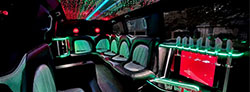 laser lights in a limo